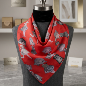 SILK DOLL PRINT SCARVES